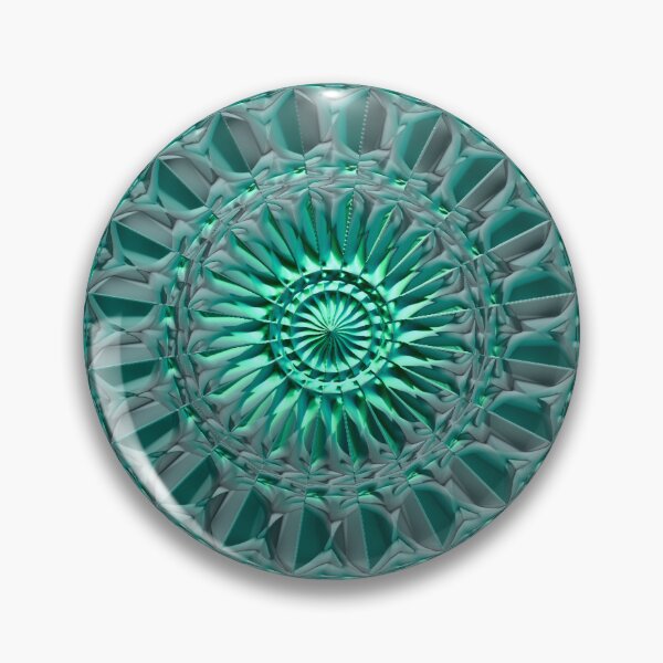 Item preview, Azulejo de flor verde azulado metálico designed and sold by TheRulerofEarth.