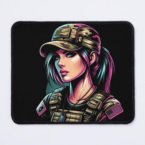 Item preview, Valor in Vibrance: Military Chick designed and sold by TeeTown Treasure.