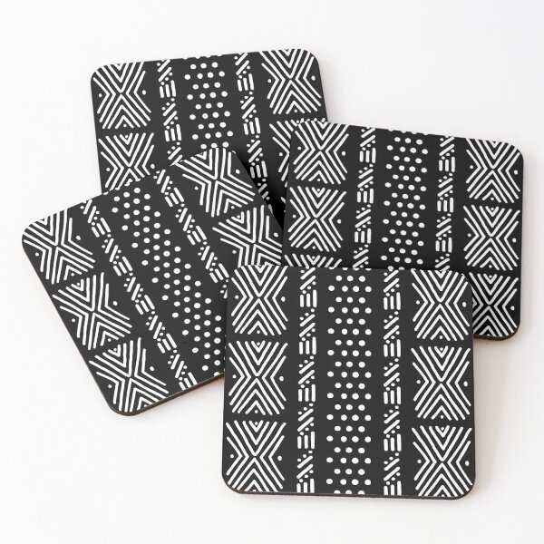 Item preview, Black and White African Bogolan Pattern designed and sold by funkyvibes.