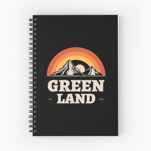 Item preview, Greenland Snow Capped Mountain Sunset 70s Retro Vintage designed and sold by GraTEEtude.