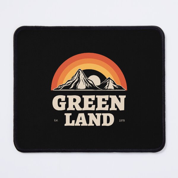 Item preview, Greenland Snow Capped Mountain Sunset 70s Retro Vintage designed and sold by GraTEEtude.