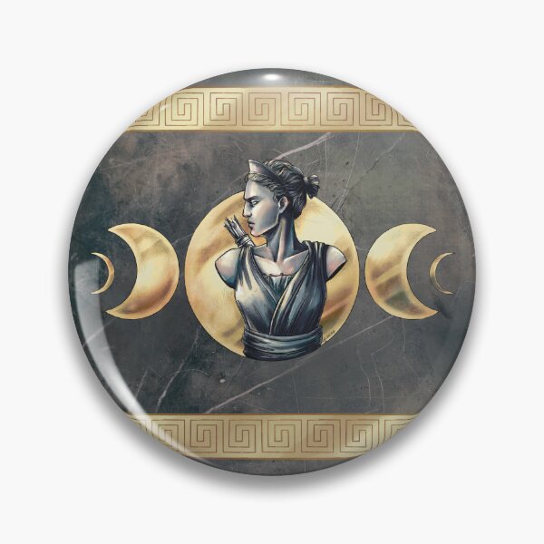 Item preview, Artemis Moon Goddess Black Marble Gold designed and sold by I-Am-Daley.