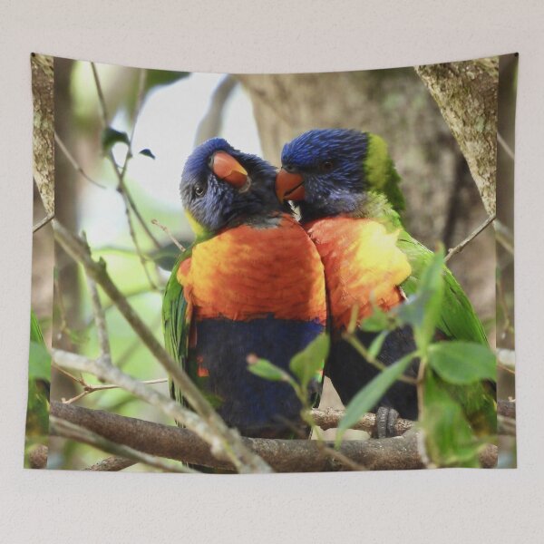 Item preview, Bird Kiss Rainbow Lorikeets designed and sold by Mark Grimsley.