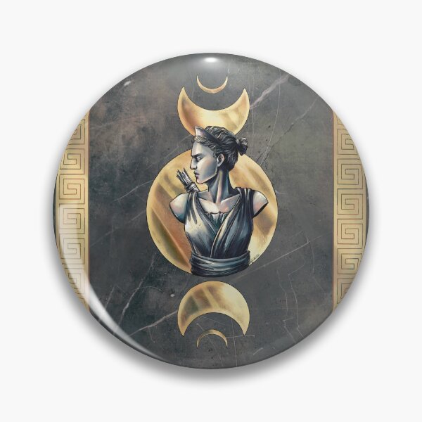 Item preview, Artemis Moon Goddess Black Marble Gold designed and sold by I-Am-Daley.