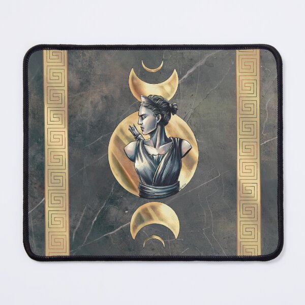 Item preview, Artemis Moon Goddess Black Marble Gold designed and sold by I-Am-Daley.