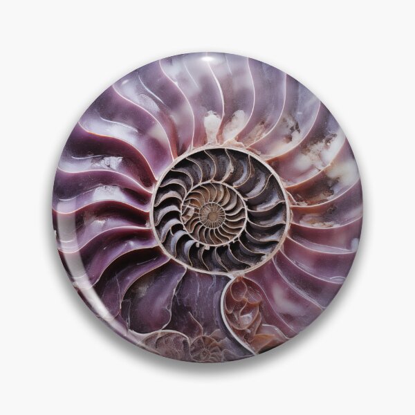 Item preview, Antique Purple Fossil Ammonite Inspired Pattern designed and sold by Shelly Little.