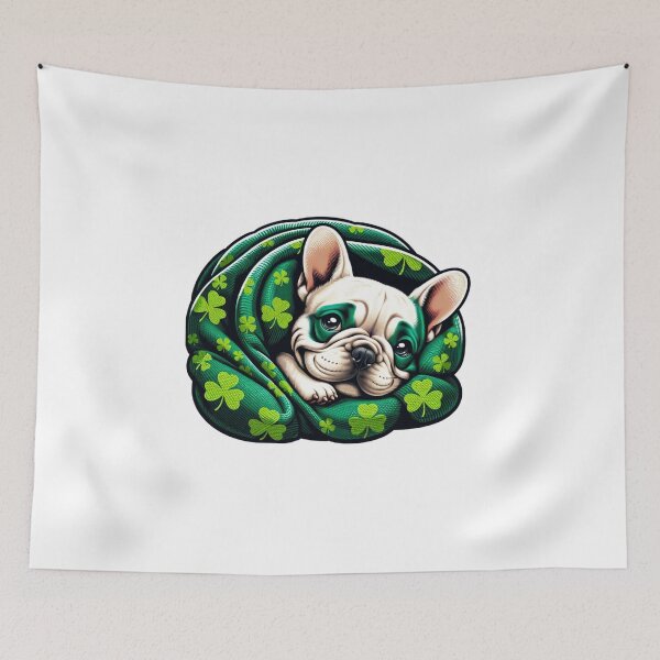 Item preview, Irish Frenchie Love: Cozy St. Patrick's Bulldog designed and sold by creativechaster.