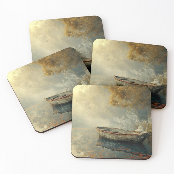 Item preview, A Wooden Boat on a Calm River -- Landscape designed and sold by jecphotography and art.