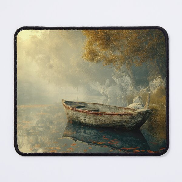 Item preview, A Wooden Boat on a Calm River -- Landscape designed and sold by jecphotography and art.