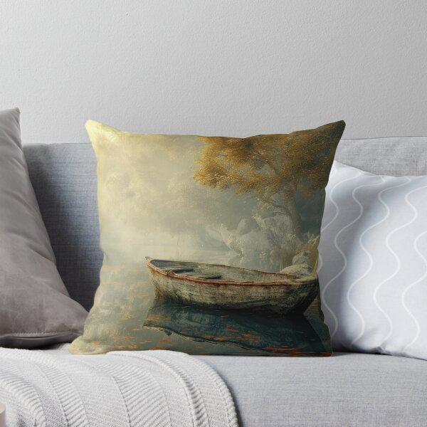 Item preview, A Wooden Boat on a Calm River -- Landscape designed and sold by jecphotography and art.