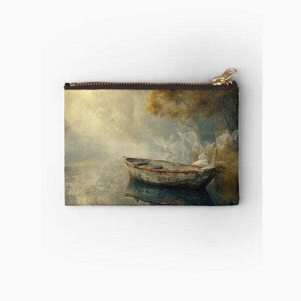 Item preview, A Wooden Boat on a Calm River -- Landscape designed and sold by jecphotography and art.