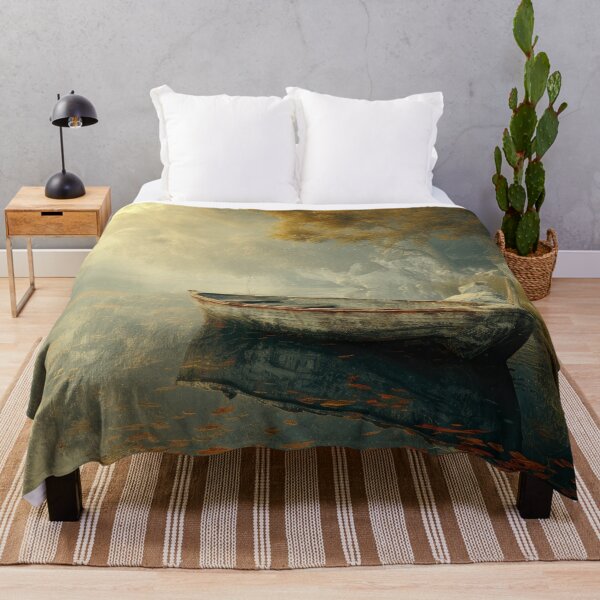 Item preview, A Wooden Boat on a Calm River -- Landscape designed and sold by jecphotography and art.