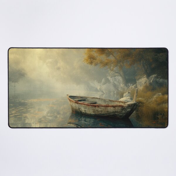 Item preview, A Wooden Boat on a Calm River -- Landscape designed and sold by jecphotography and art.