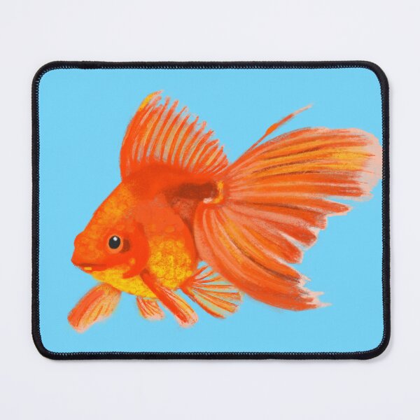 Item preview, Bright colour pencil drawing of a goldfish designed and sold by Eviidesigns.