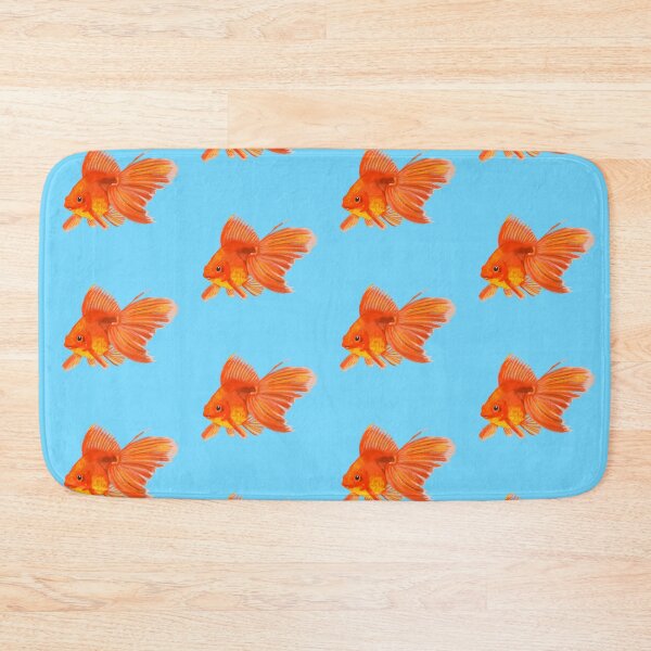 Item preview, Bright colour pencil drawing of a goldfish designed and sold by Eviidesigns.