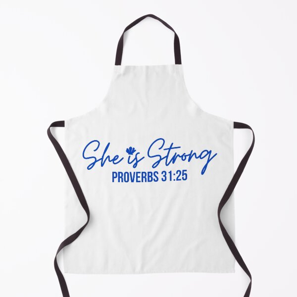 Item preview, She is Strong, Proverbs 31:25, blue design  designed and sold by MoriaStore.