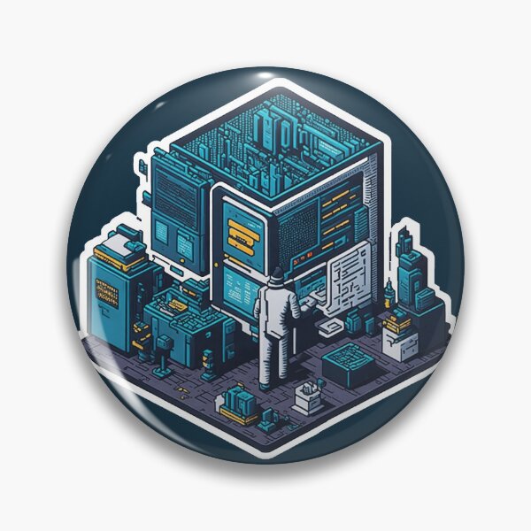 Item preview, Cyber Security SOC Pixel Art Style - Style 2 designed and sold by mukraker.