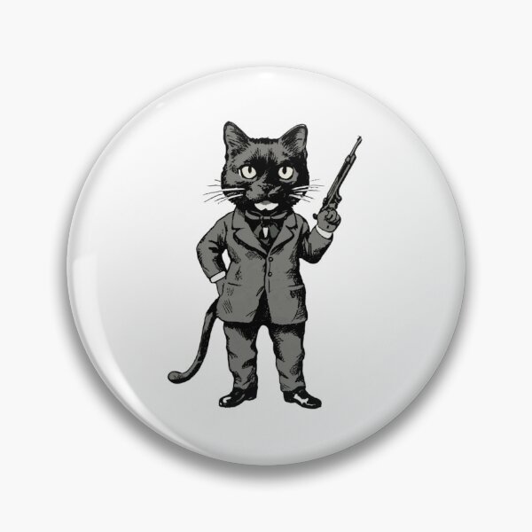 Item preview, Black Cat Bodyguard Crazy Vintage Funny Cat Owner designed and sold by ratchawoot.