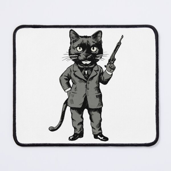 Item preview, Black Cat Bodyguard Crazy Vintage Funny Cat Owner designed and sold by ratchawoot.