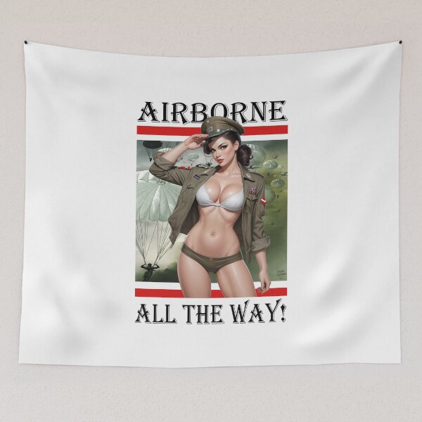 Item preview, Airborne; All the Way; Pin Up Girl; designed and sold by StickerApe.