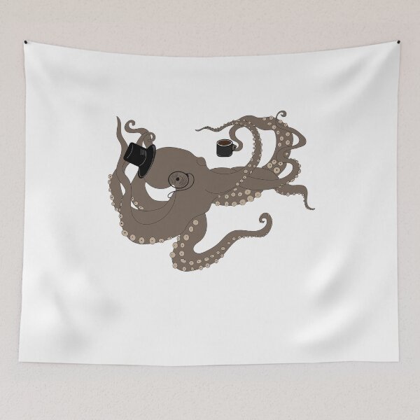 Item preview, Octopus Coffee Lover Nautical Ocean Biologist Digital Art  designed and sold by myrgomez.