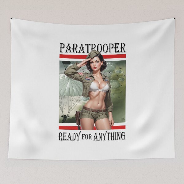 Item preview, Paratrooper; Ready for Anything; Pin Up Girl; designed and sold by StickerApe.