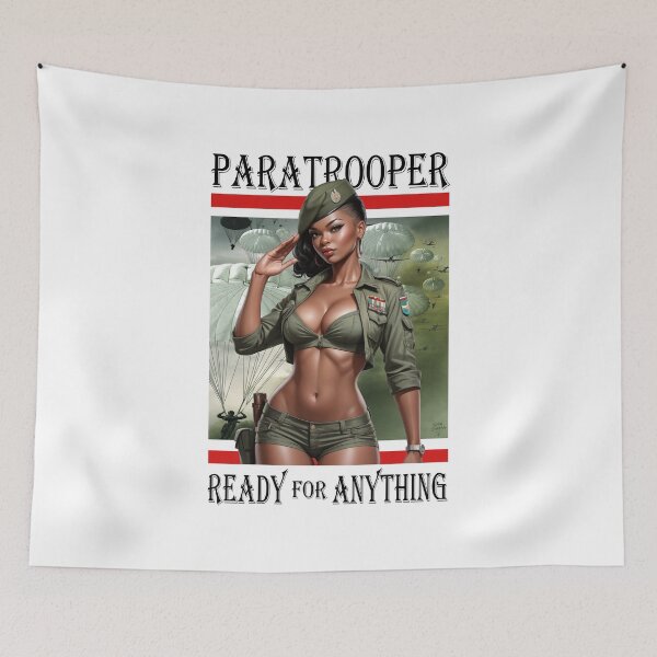 Item preview, Paratrooper; Ready for Anything; Pin Up Girl; designed and sold by StickerApe.