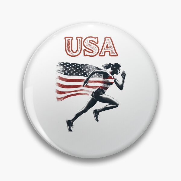 Item preview, USA American Flag Track And Field Gift Team Women Girls designed and sold by R&BApparel.