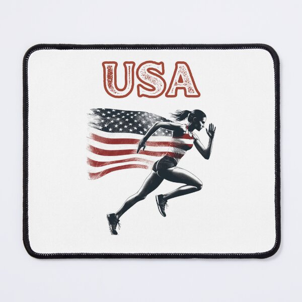 Item preview, USA American Flag Track And Field Gift Team Women Girls designed and sold by R&BApparel.