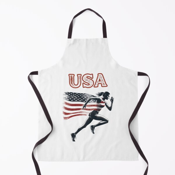 Item preview, USA American Flag Track And Field Gift Team Women Girls designed and sold by R&BApparel.