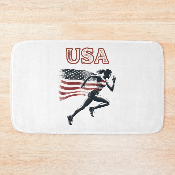 Item preview, USA American Flag Track And Field Gift Team Women Girls designed and sold by R&BApparel.