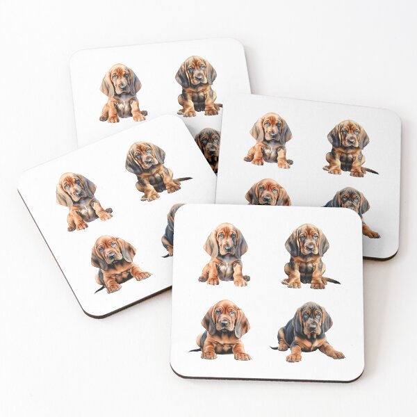 Artikelvorschau, Aquarell-Bloodhound-Welpen entworfen und verkauft von TheAnimalZ00.