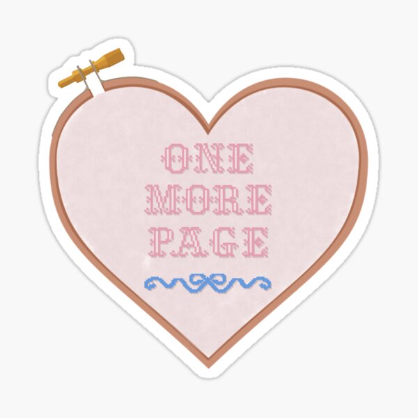 Item preview, Pink One More Page Cross Stitch designed and sold by art by mckenzie.