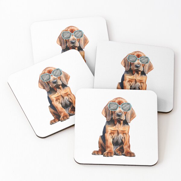 Artikelvorschau, Bloodhound-Welpe mit Sonnenbrille entworfen und verkauft von TheAnimalZ00.
