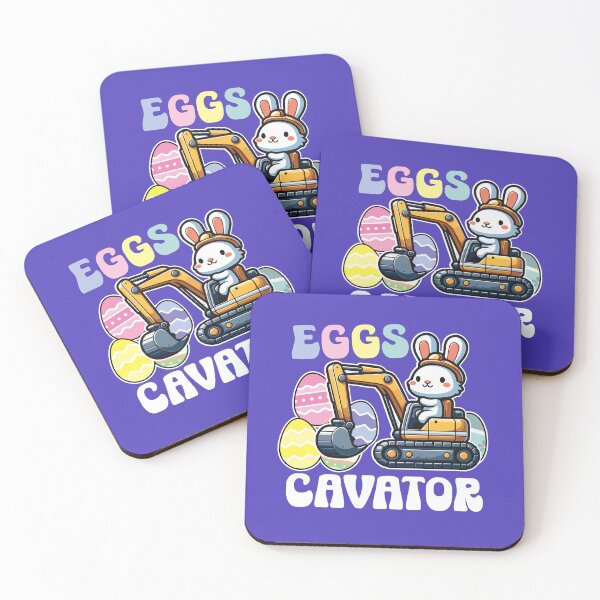 Item preview, Eggscavator Easter Bunny Pun designed and sold by DetourShirts.