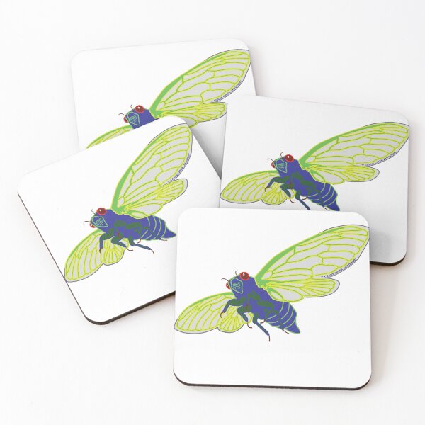 Item preview, Cicada Flying, Neon Green and Yellow Wings designed and sold by CraneCreek.