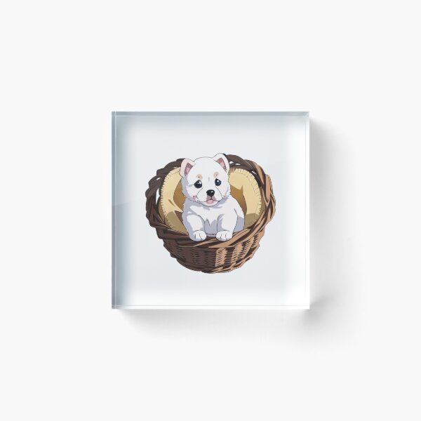Item preview, Puppy sitting in Basket designed and sold by Epic TV USA.