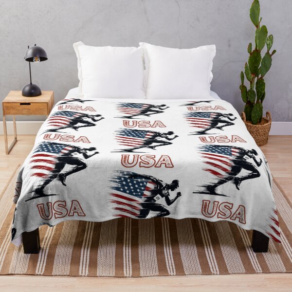 Item preview, USA American Flag Track And Field Gift Team Men Boys designed and sold by R&BApparel.