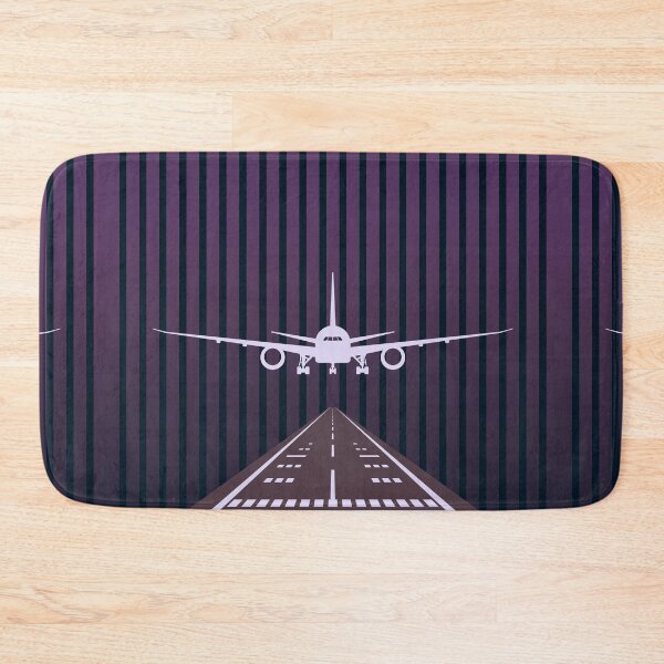 Item preview, Airplane Landing on Runway Touch Down Zone, Purple Design. designed and sold by NOVOImpression.
