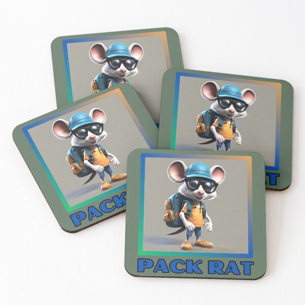 Item preview, Funny cartoon pack rat wearing a backpack hiker designed and sold by Shean Fritts.