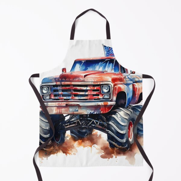 Item preview, Watercolor drawing of a monster truck designed and sold by dcrc.