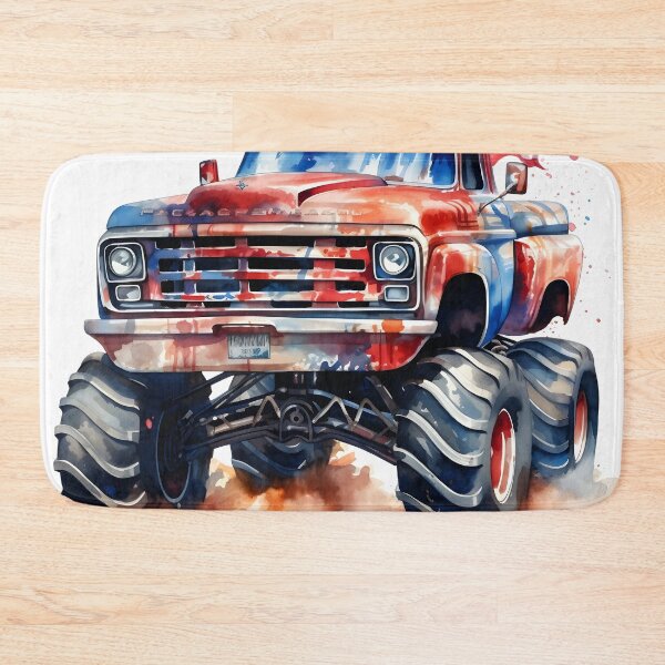 Item preview, Watercolor drawing of a monster truck designed and sold by dcrc.