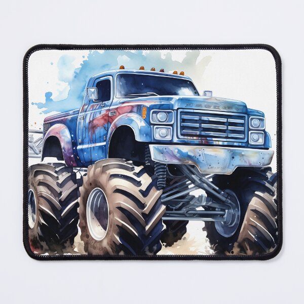 Item preview, Watercolor drawing of a monster truck designed and sold by dcrc.