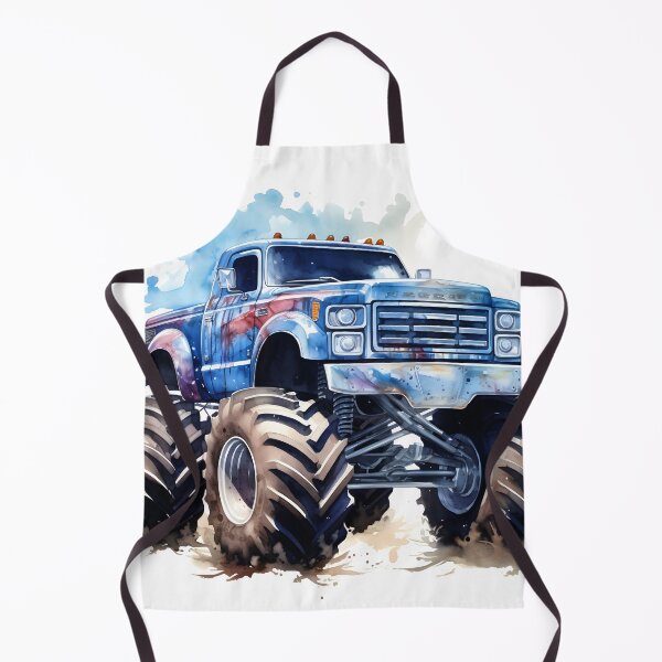 Item preview, Watercolor drawing of a monster truck designed and sold by dcrc.