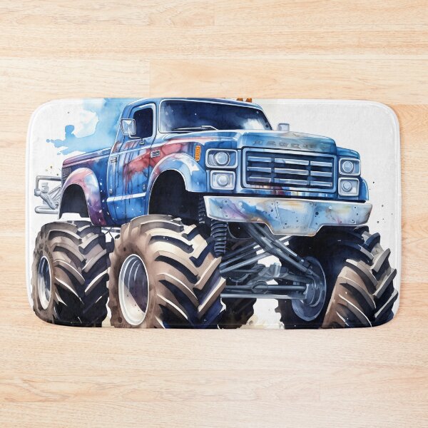 Item preview, Watercolor drawing of a monster truck designed and sold by dcrc.