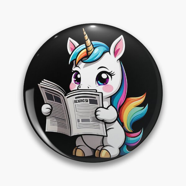 Item preview, Cute Unicorn Reading Newspaper designed and sold by WIKWOK.