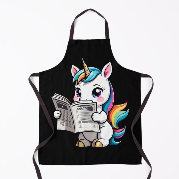 Item preview, Cute Unicorn Reading Newspaper designed and sold by WIKWOK.