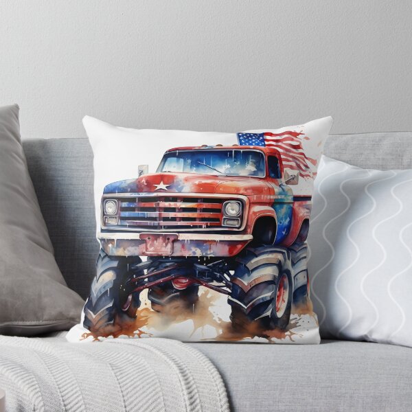 Item preview, watercolor drawing of a monster truck designed and sold by dcrc.
