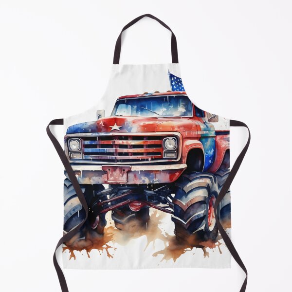 Item preview, watercolor drawing of a monster truck designed and sold by dcrc.