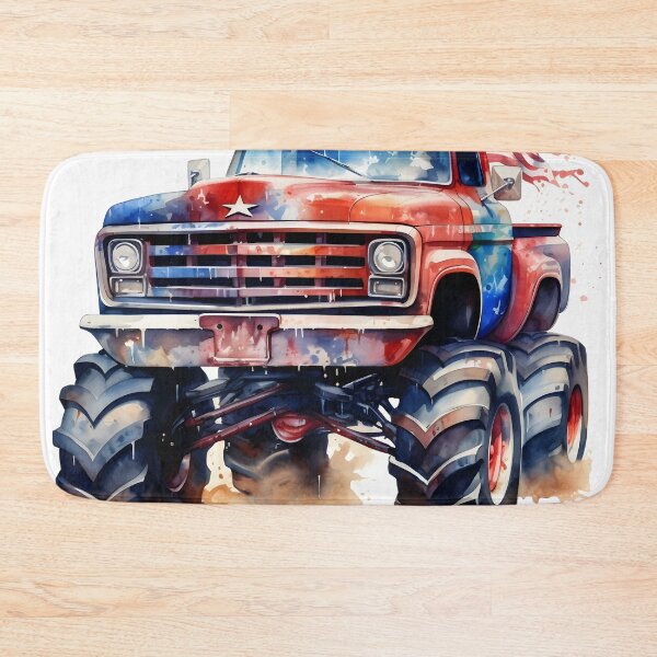 Item preview, watercolor drawing of a monster truck designed and sold by dcrc.